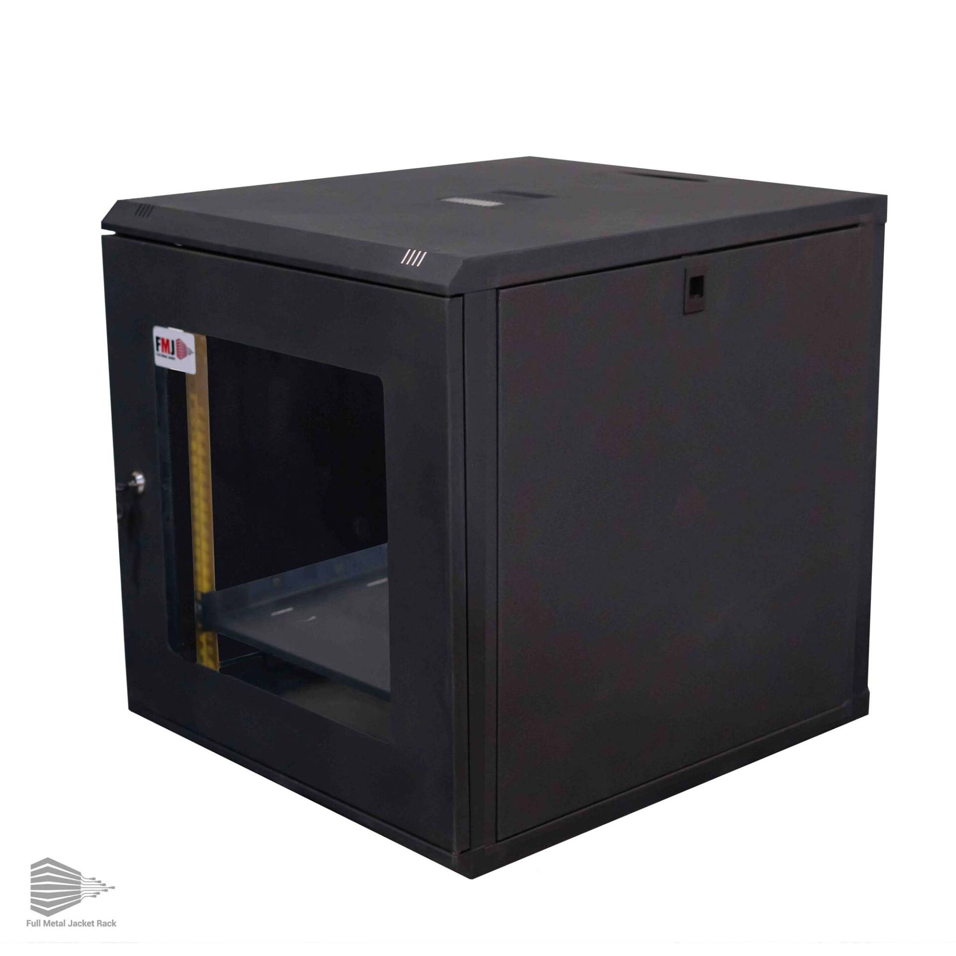 12 یونیت عمق 60سانت ارتفاع 60سانت (FMJ)استاندارد 19 اینچ به همراه سینی محفظه ورود و خروج کابل آداپتورهای قابل تنظیم در عمق درب بغل باز شو